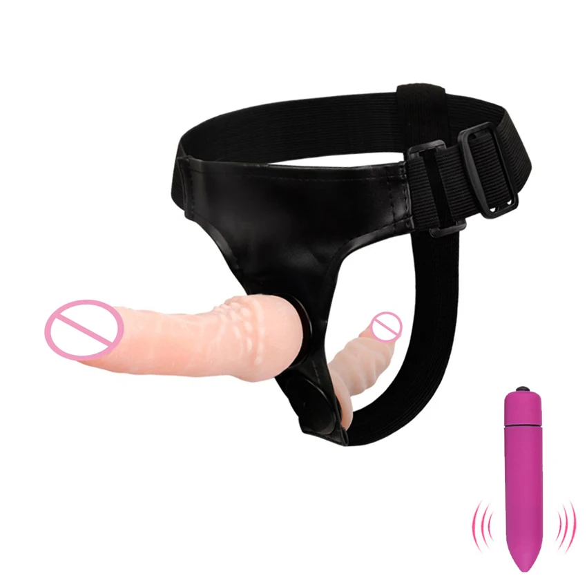 Double Penis Dual Ended Strapon Ultra Elastic Harness Belt Strap On Dildo Adult Sex Toys for Woman Couples Anal Dildos Vibrator