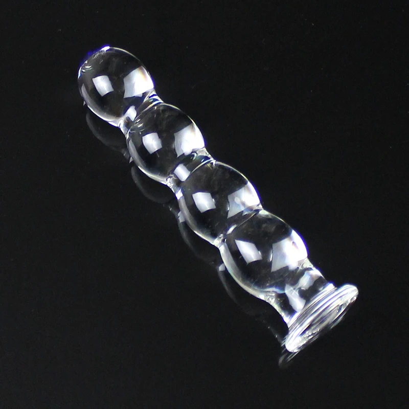 Big Pyrex Glass Dildo Glass Artificial Penis Dick Double Ended Huge Long Crystal Dildo Penis Anal Beads Butt Plug Sex Products