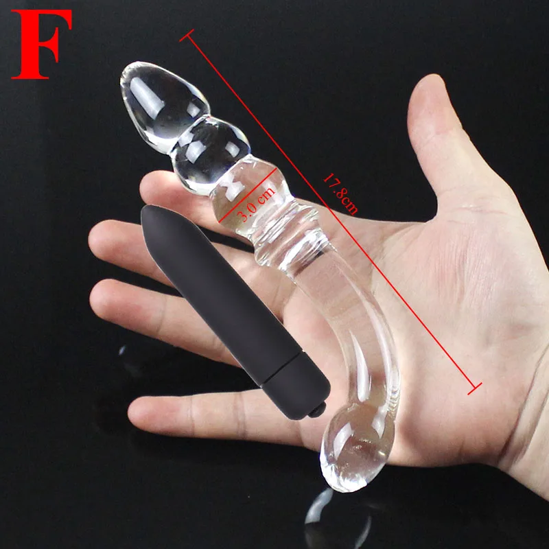 Big Pyrex Glass Dildo Glass Artificial Penis Dick Double Ended Huge Long Crystal Dildo Penis Anal Beads Butt Plug Sex Products