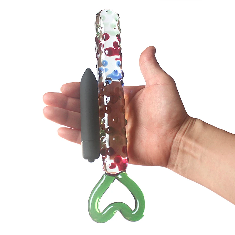 Big Pyrex Glass Dildo Glass Artificial Penis Dick Double Ended Huge Long Crystal Dildo Penis Anal Beads Butt Plug Sex Products