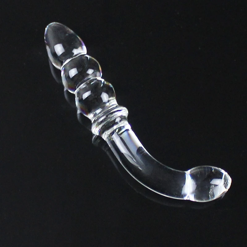 Big Pyrex Glass Dildo Glass Artificial Penis Dick Double Ended Huge Long Crystal Dildo Penis Anal Beads Butt Plug Sex Products