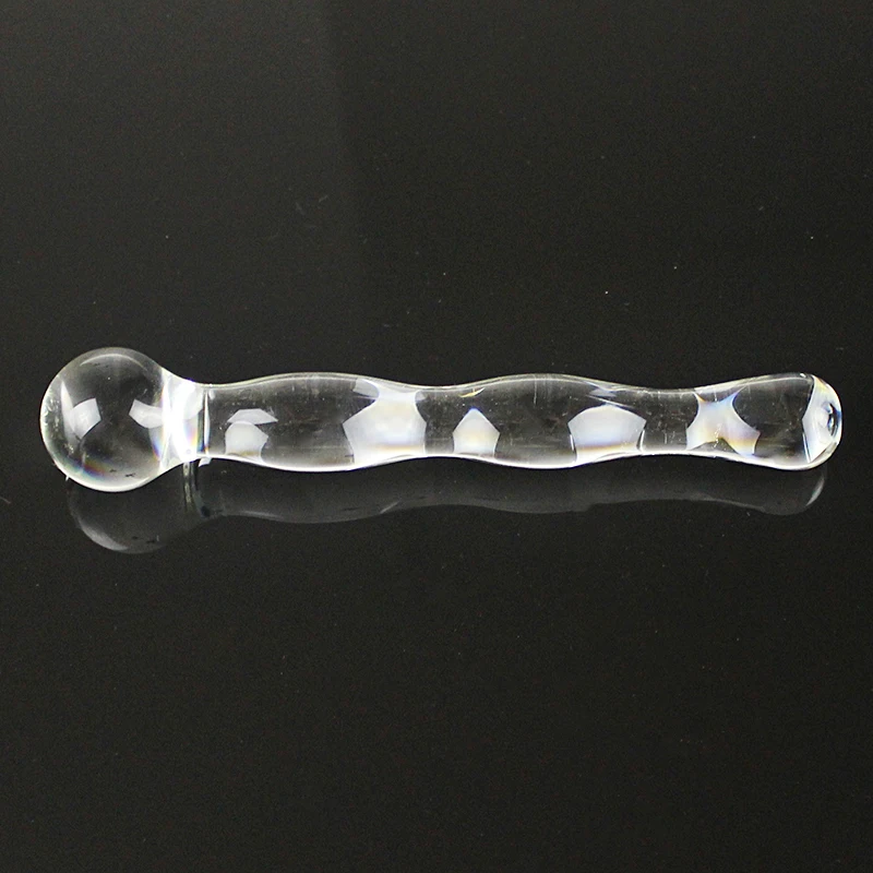 Big Pyrex Glass Dildo Glass Artificial Penis Dick Double Ended Huge Long Crystal Dildo Penis Anal Beads Butt Plug Sex Products