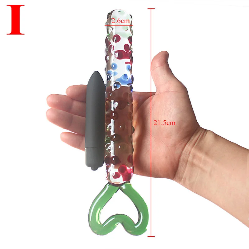Big Pyrex Glass Dildo Glass Artificial Penis Dick Double Ended Huge Long Crystal Dildo Penis Anal Beads Butt Plug Sex Products