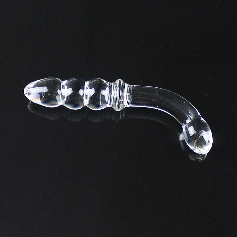 Big Pyrex Glass Dildo Glass Artificial Penis Dick Double Ended Huge Long Crystal Dildo Penis Anal Beads Butt Plug Sex Products