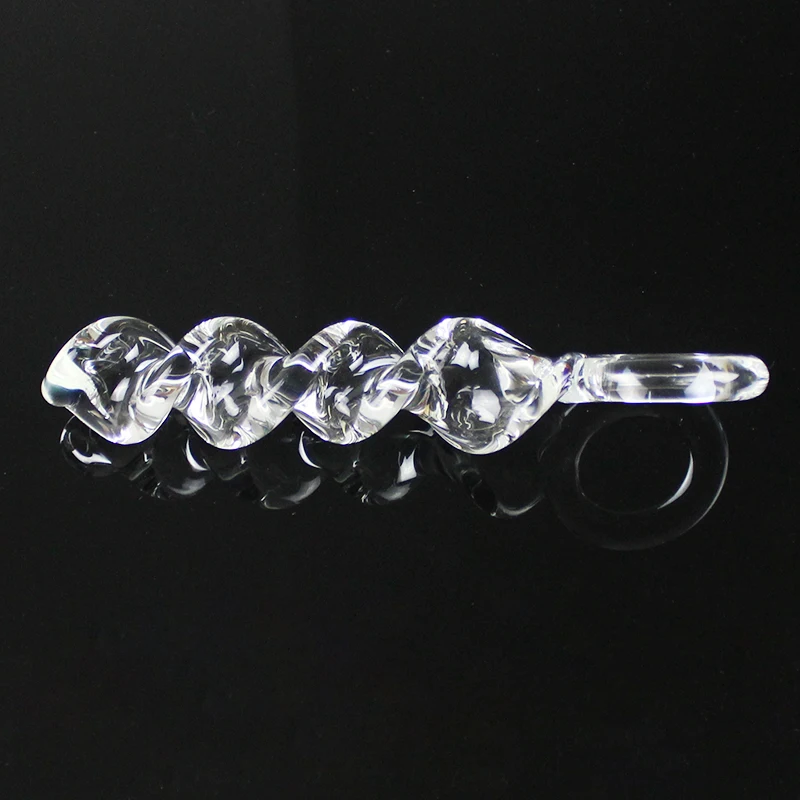 Big Pyrex Glass Dildo Glass Artificial Penis Dick Double Ended Huge Long Crystal Dildo Penis Anal Beads Butt Plug Sex Products