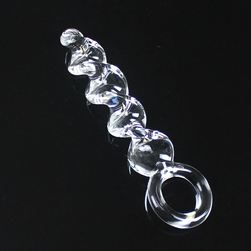 Big Pyrex Glass Dildo Glass Artificial Penis Dick Double Ended Huge Long Crystal Dildo Penis Anal Beads Butt Plug Sex Products