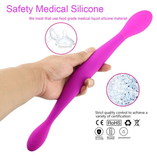 Dildo Vibrator for Women Men Lesbian Toys Double Ended Penis Prostate G-spot Massager Sex Toys for Couples Masturbator
