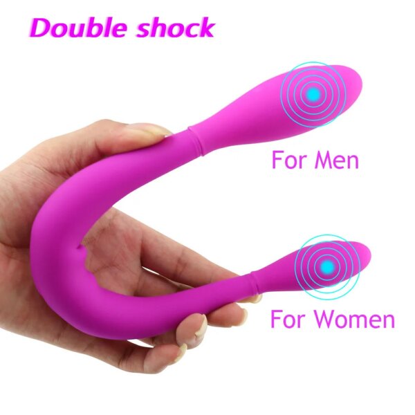 Dildo Vibrator for Women Men Lesbian Toys Double Ended Penis Prostate G-spot Massager Sex Toys for Couples Masturbator