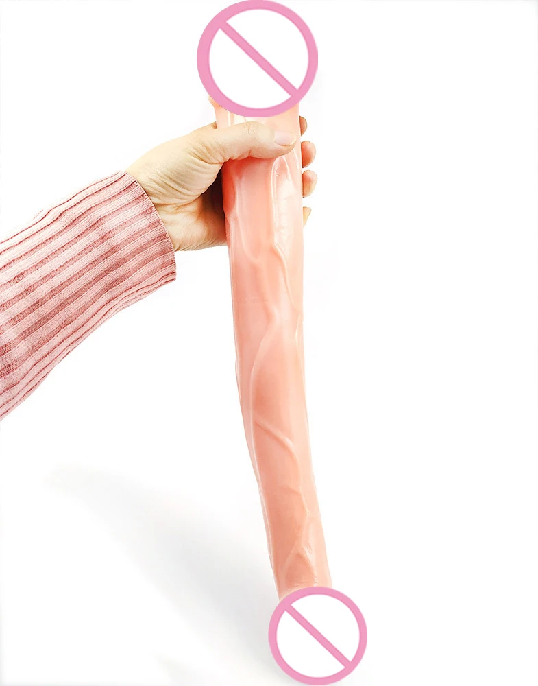 Soft Super Realistic Dual Ended Penis Long Double Head Dildo Jelly Dildos Sex Toys for Lesbian Masturbator Big Anal Dildos