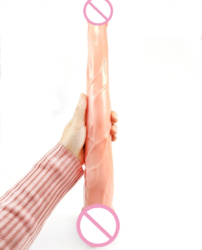 Soft Super Realistic Dual Ended Penis Long Double Head Dildo Jelly Dildos Sex Toys for Lesbian Masturbator Big Anal Dildos