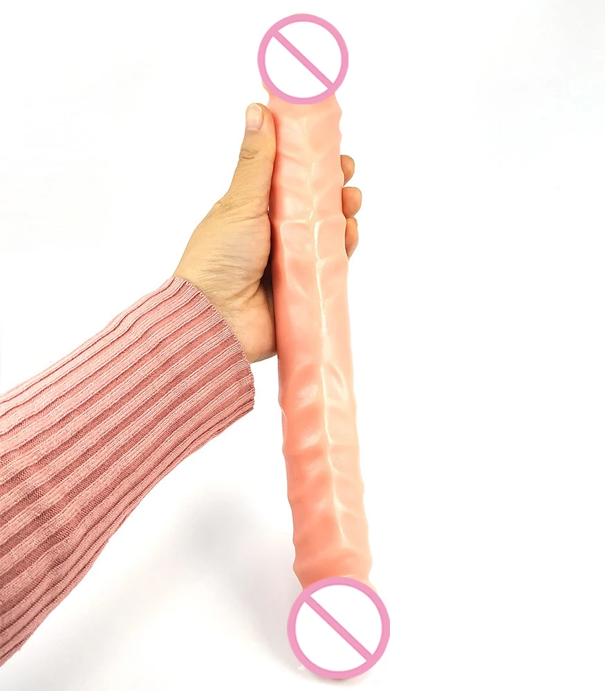 Soft Super Realistic Dual Ended Penis Long Double Head Dildo Jelly Dildos Sex Toys for Lesbian Masturbator Big Anal Dildos