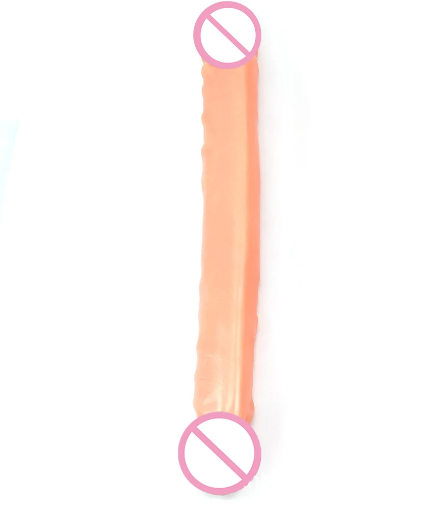 Soft Super Realistic Dual Ended Penis Long Double Head Dildo Jelly Dildos Sex Toys for Lesbian Masturbator Big Anal Dildos