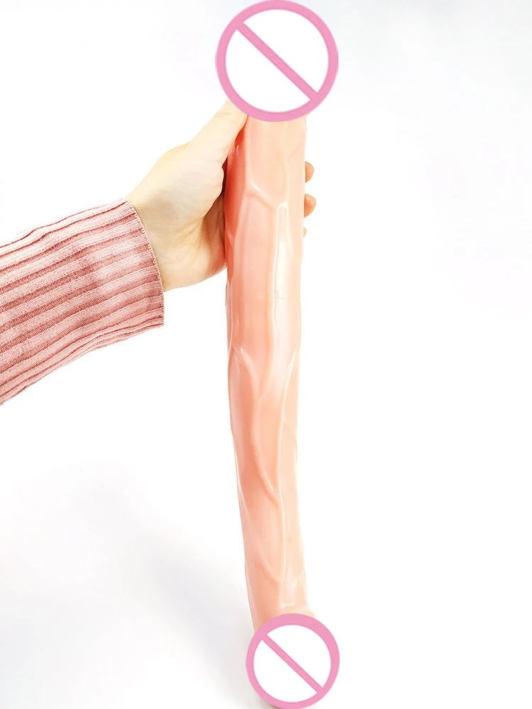 Soft Super Realistic Dual Ended Penis Long Double Head Dildo Jelly Dildos Sex Toys for Lesbian Masturbator Big Anal Dildos