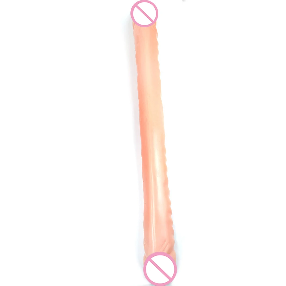 Soft Super Realistic Dual Ended Penis Long Double Head Dildo Jelly Dildos Sex Toys for Lesbian Masturbator Big Anal Dildos