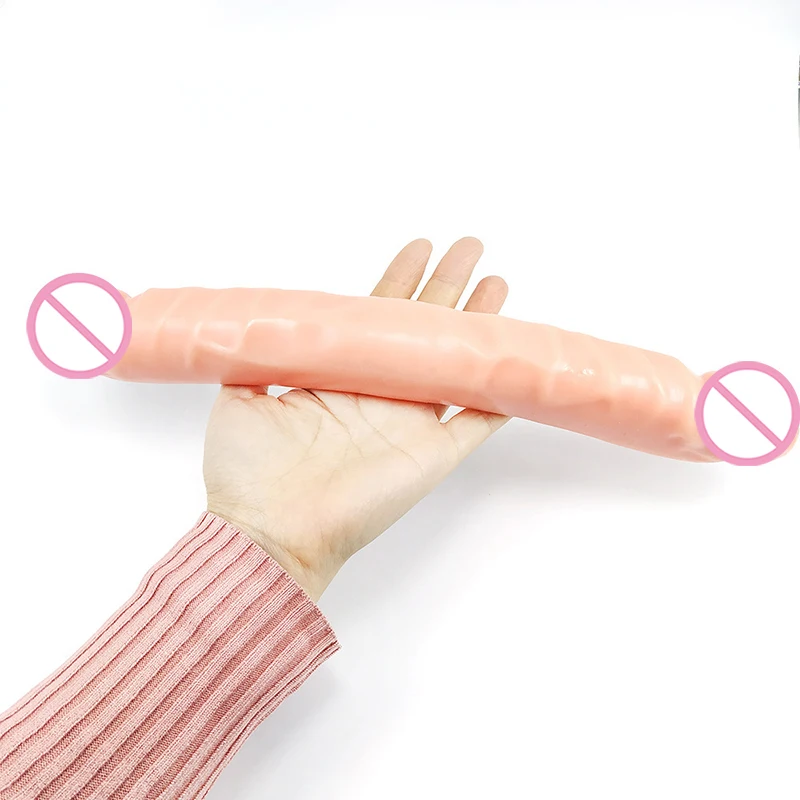 Soft Super Realistic Dual Ended Penis Long Double Head Dildo Jelly Dildos Sex Toys for Lesbian Masturbator Big Anal Dildos