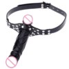 Fetish Double-Ended Dildo Gag Open Mouth Gag Dildo Lesbian Strapon Harness Erotic bdsm Bondage Adult Games Sex Toys for Couples