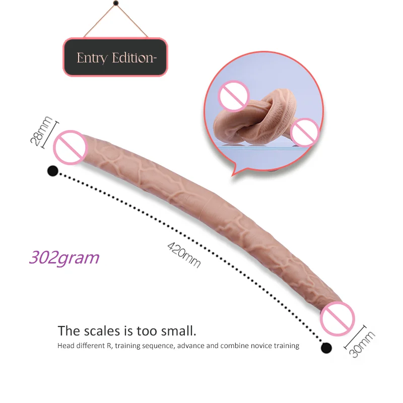 Double Ended Silicone Dildo Realistic Dong Cock Toy for Female G-Spot Massager Vagina Toy Fake Penis Dildo for Lesbians Anal