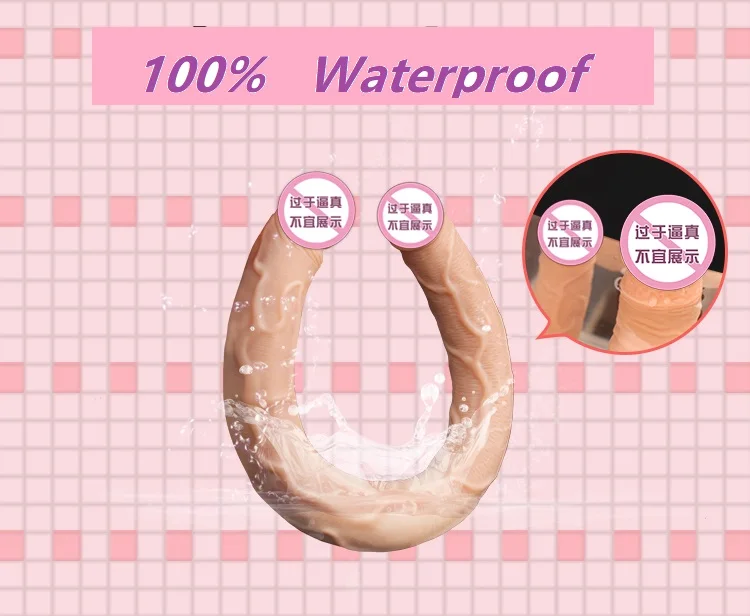 Double Ended Silicone Dildo Realistic Dong Cock Toy for Female G-Spot Massager Vagina Toy Fake Penis Dildo for Lesbians Anal