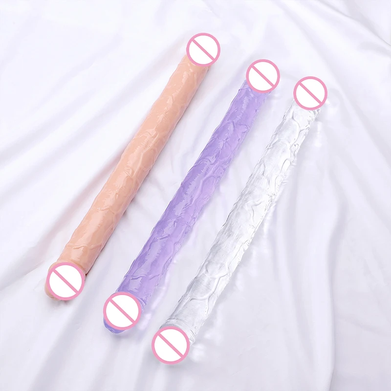 Double Head Dildo Big Dick for Women Oversized Thick Dummy Penis Can Be Used on Both Ends Lesbian Sex Toys Adult Game Products