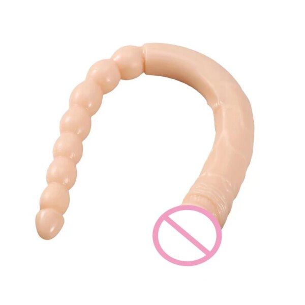 Double Ended Soft Jelly Dildo Vaginal Anal Plug Massager Anus Beads Super Long Artificial Penis Masturbators Toys for Adults
