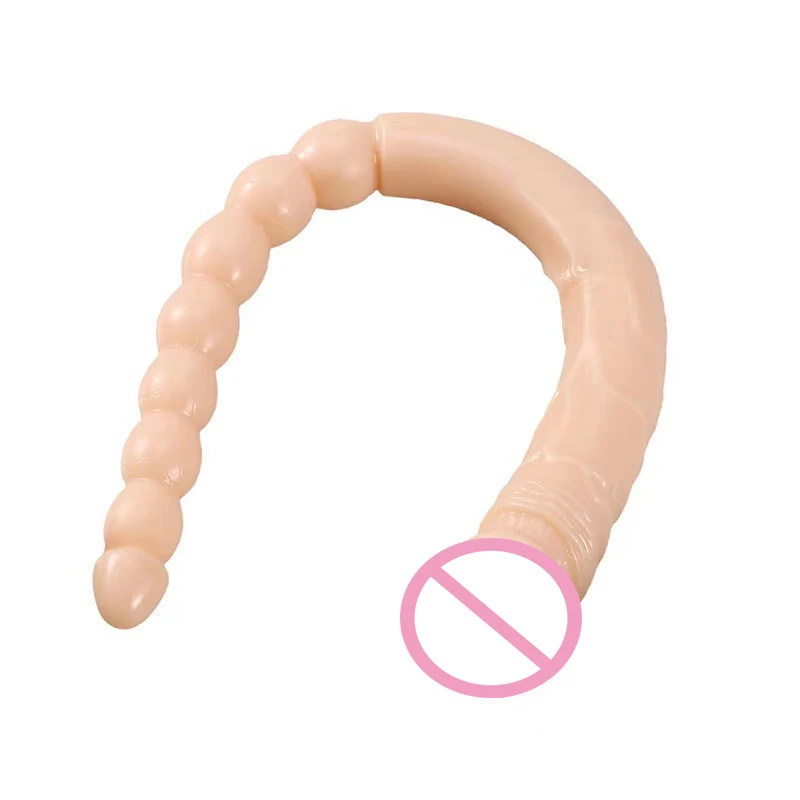 Double Ended Soft Jelly Dildo Vaginal Anal Plug Massager Anus Beads Super Long Artificial Penis Masturbators Toys for Adults