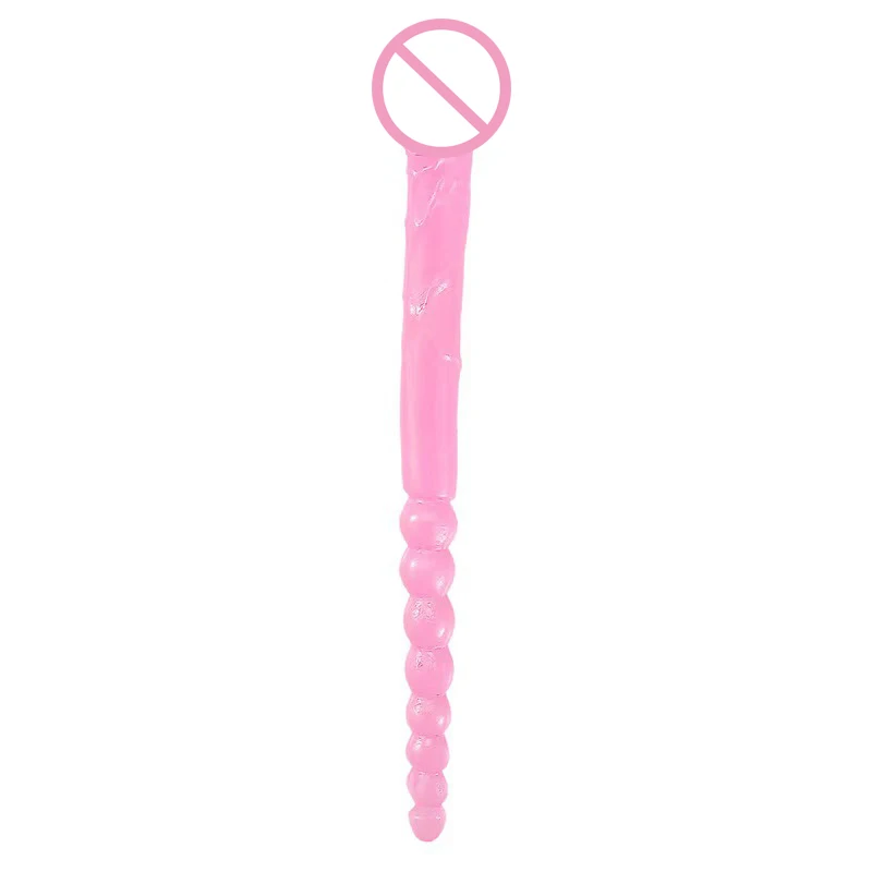 Double Ended Soft Jelly Dildo Vaginal Anal Plug Massager Anus Beads Super Long Artificial Penis Masturbators Toys for Adults