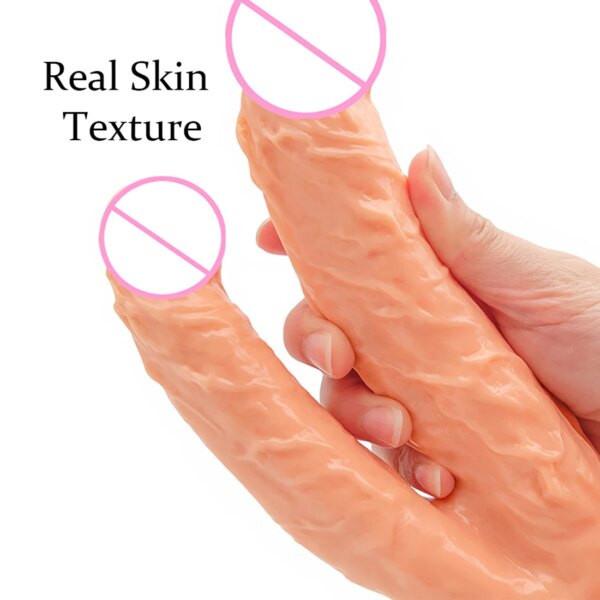 Double head Realistic Dildo Long Anal Plug for Women Men Couple Ended Flexible Big Penis Adult Sex Toy for Lesbian Sex Products