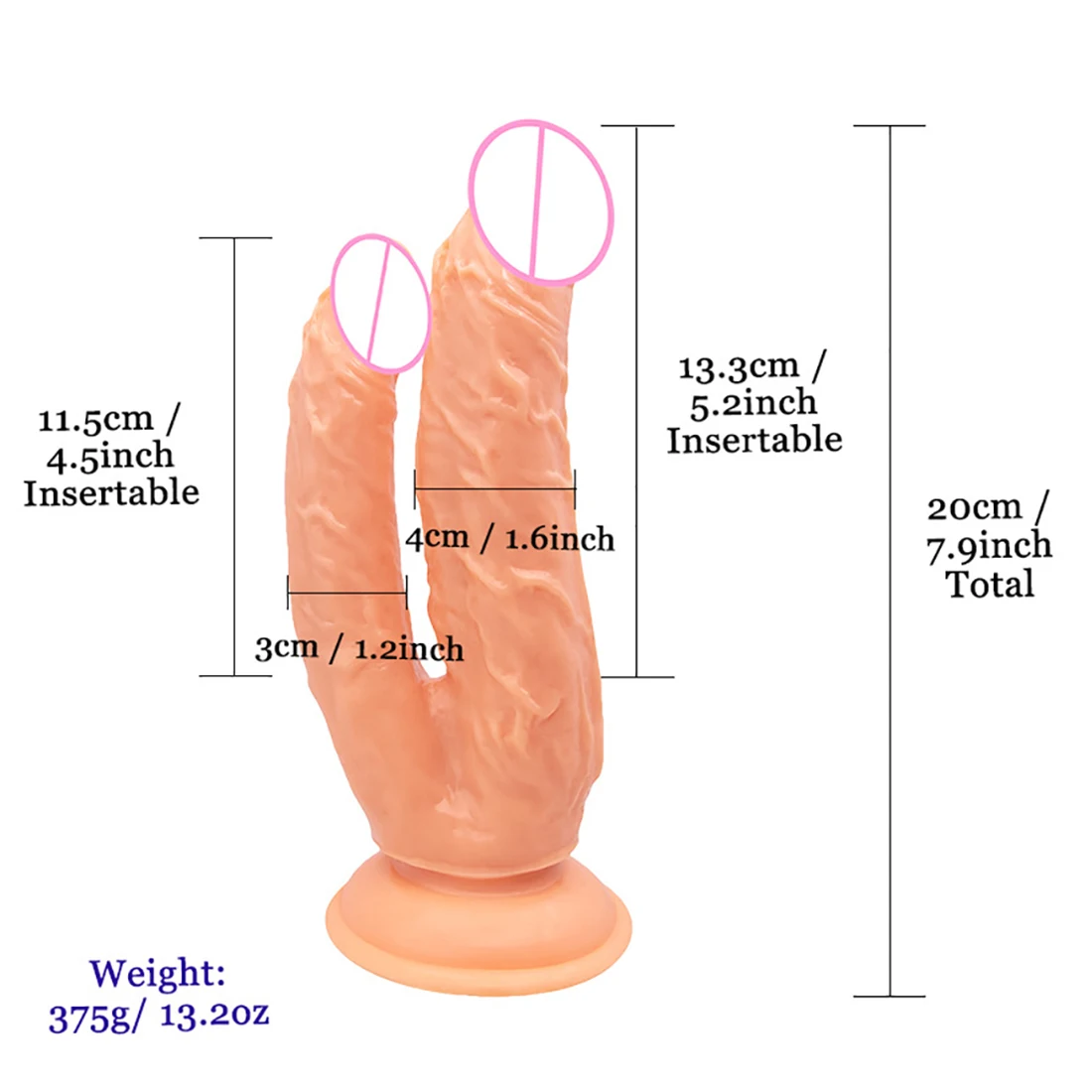 Double head Realistic Dildo Long Anal Plug for Women Men Couple Ended Flexible Big Penis Adult Sex Toy for Lesbian Sex Products