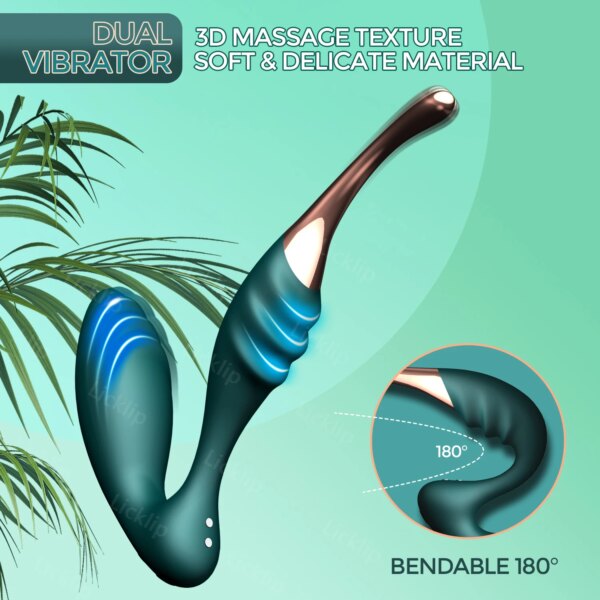 Double Ended Dildo Vibrator G Spot Clitoral Stimulator Anal plug Remote Control Vagina Masturbator Sex Toys for Women 18