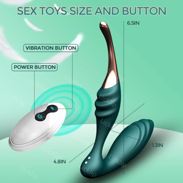Double Ended Dildo Vibrator G Spot Clitoral Stimulator Anal plug Remote Control Vagina Masturbator Sex Toys for Women 18