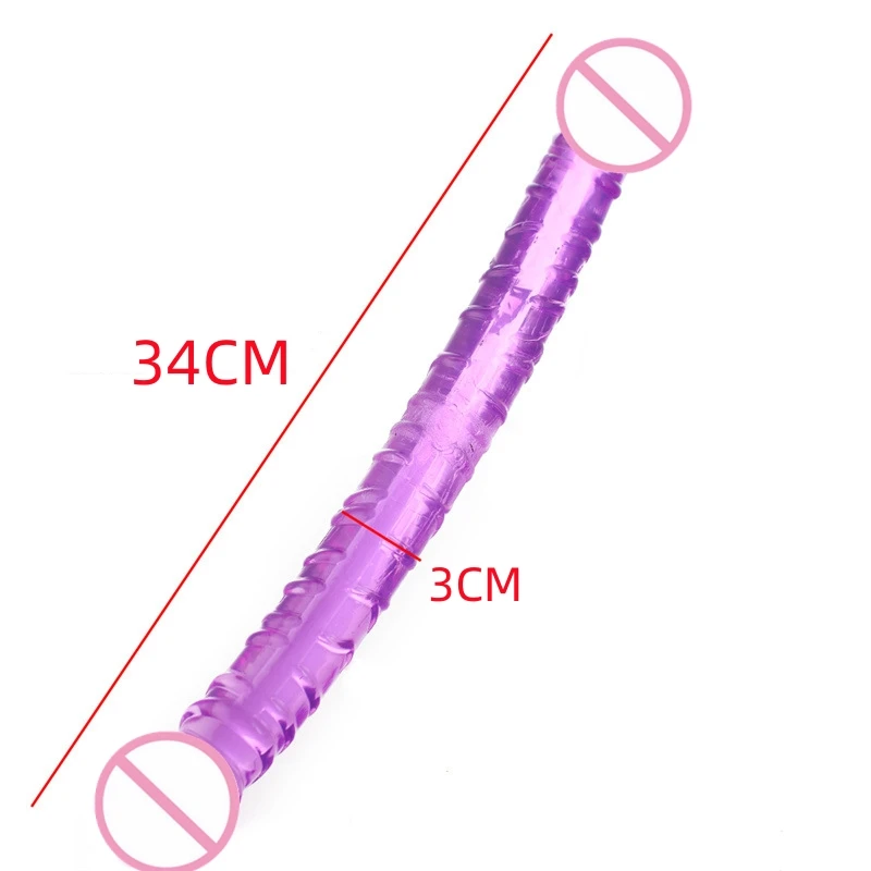 Double Head Realistic Dildo Long Anal Play Ended Dildo Flexible Big Penis Adult Sex Toys For Women Couples Lesbian Masturbators