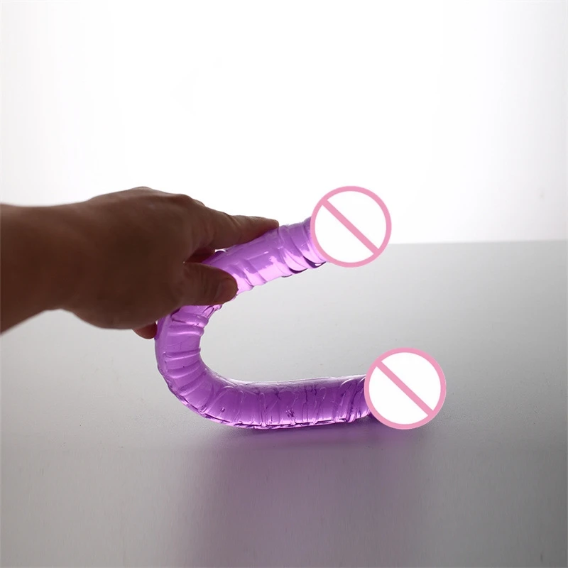Double Head Realistic Dildo Long Anal Play Ended Dildo Flexible Big Penis Adult Sex Toys For Women Couples Lesbian Masturbators