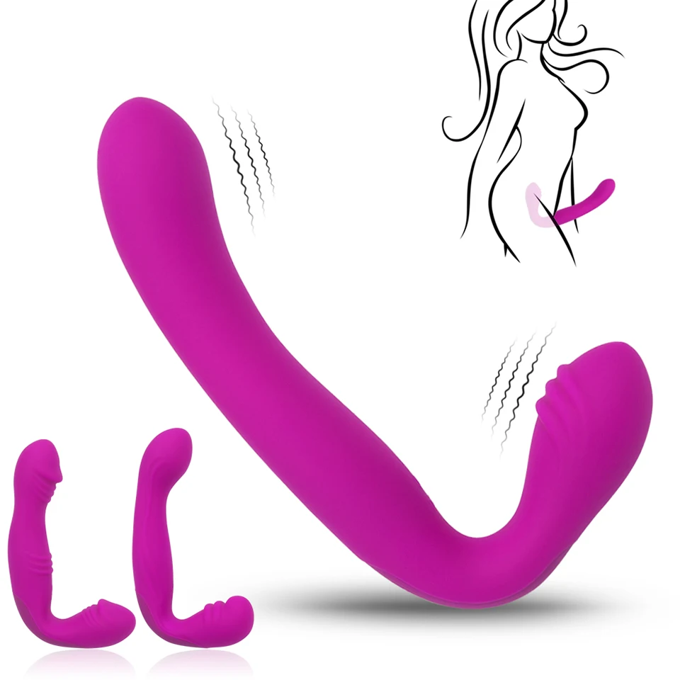 Erotic Sextoys Strapless Strapon Dildo Vibrator Lesbian Strap-on Penis Pegging Double Ended Dildo Adults Sex Toys for Women Erotic Sextoys Strapless Strapon Dildo Vibrator Lesbian Strap-on Penis Pegging Double Ended Dildo Adults Sex Toys for Women