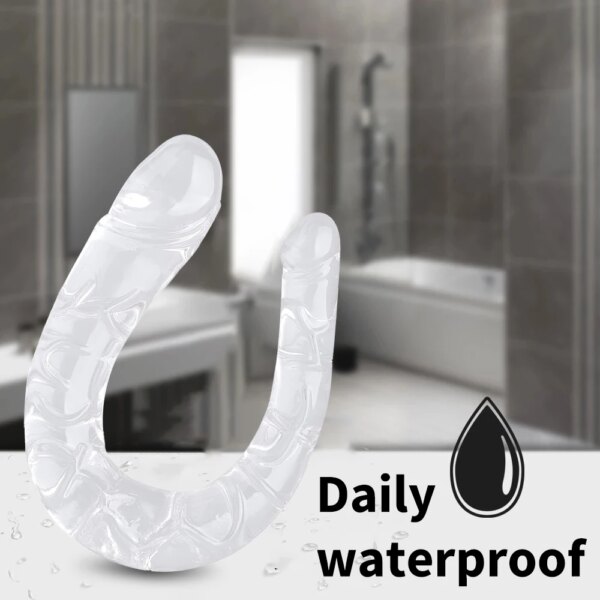 Extra Long Soft Double Head Dildo Toy For Adult Flexible Jelly Vagina Anal Women Gay Lesbian Ended Dong Penis Artificial