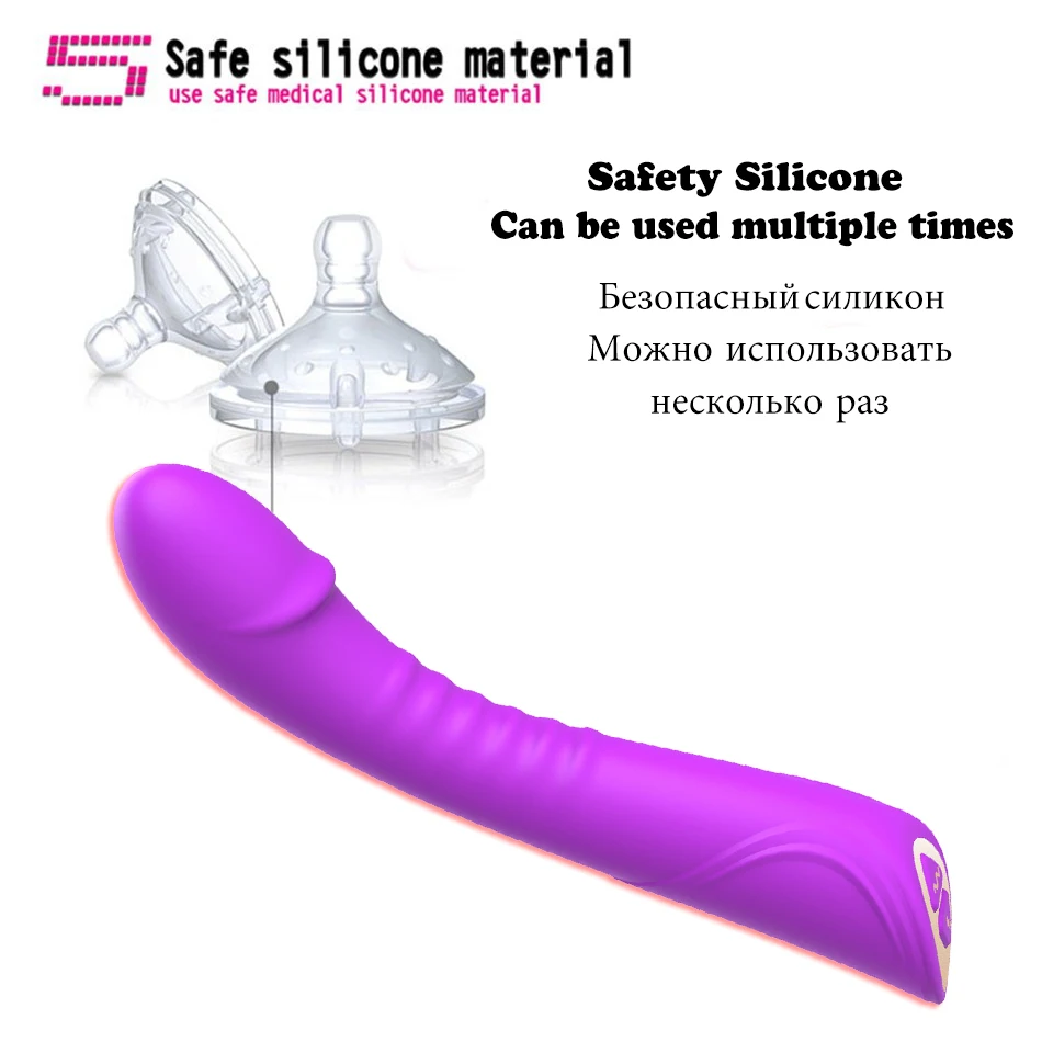 Large Size Real Dildo for Women Soft Silicone Powerful Vibrator  G-Spot Vagina Clitoris Stimulator Sex Toys for Adults