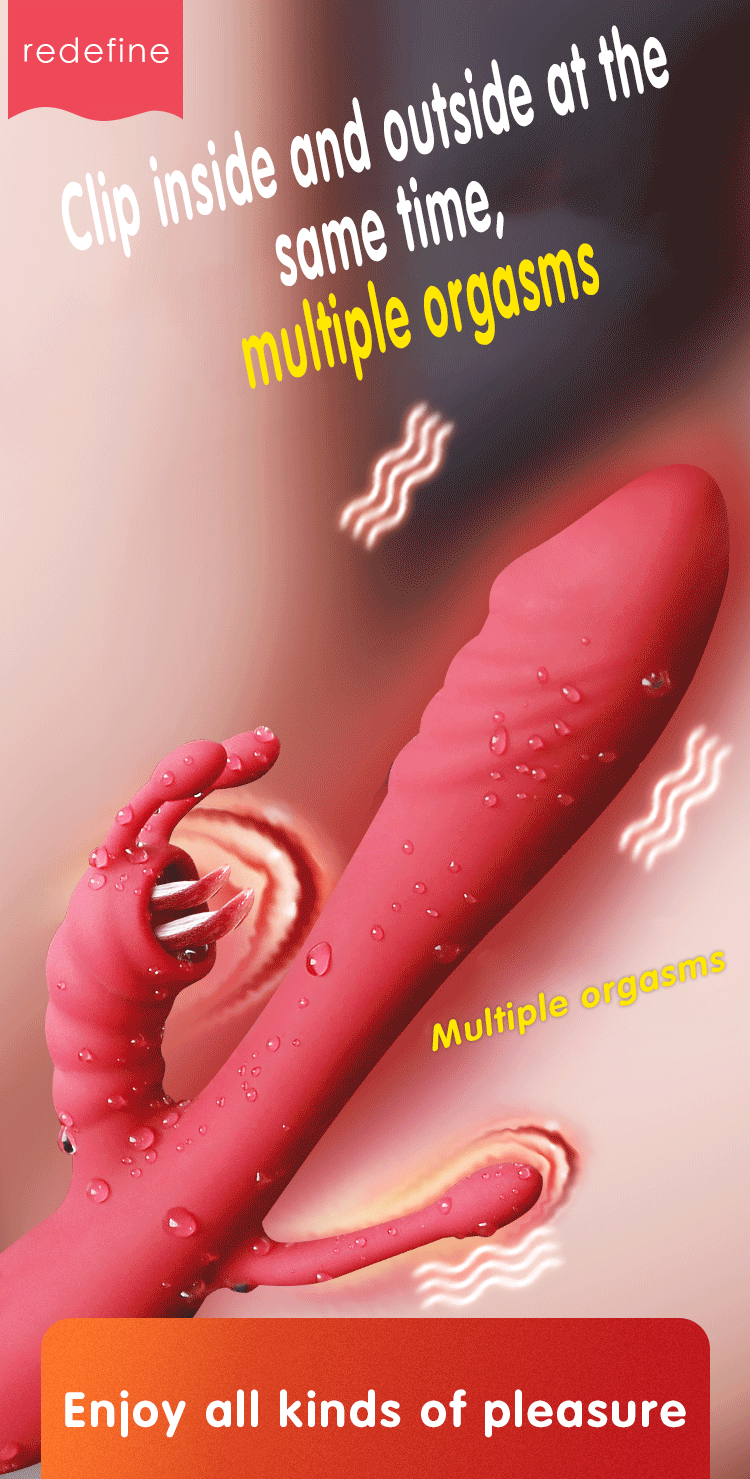 3 IN 1 Double Tongue Licking Nipple Vibrator Heating G Spot Clitoris Stimulator Vaginal Anal Orgasm Dildo Sex Toy For Women