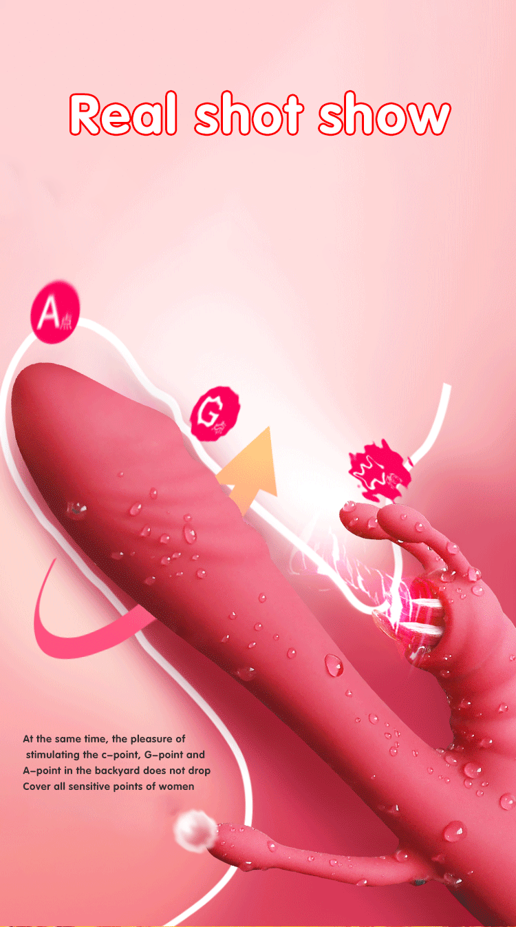 3 IN 1 Double Tongue Licking Nipple Vibrator Heating G Spot Clitoris Stimulator Vaginal Anal Orgasm Dildo Sex Toy For Women