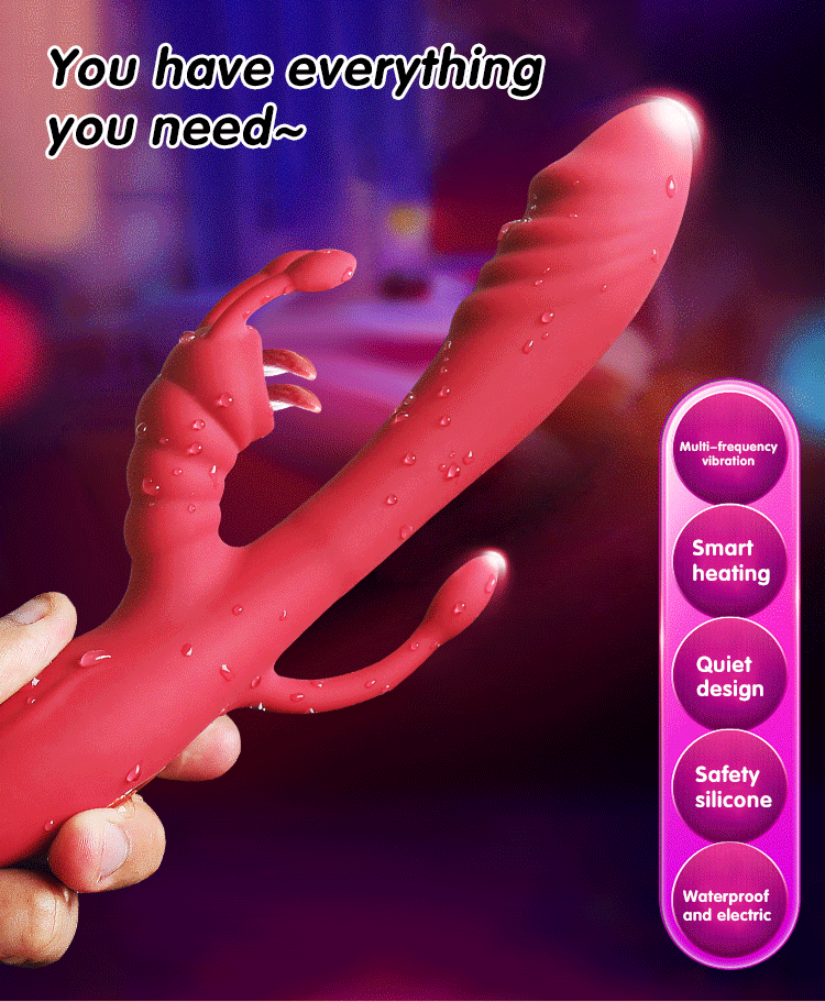 3 IN 1 Double Tongue Licking Nipple Vibrator Heating G Spot Clitoris Stimulator Vaginal Anal Orgasm Dildo Sex Toy For Women