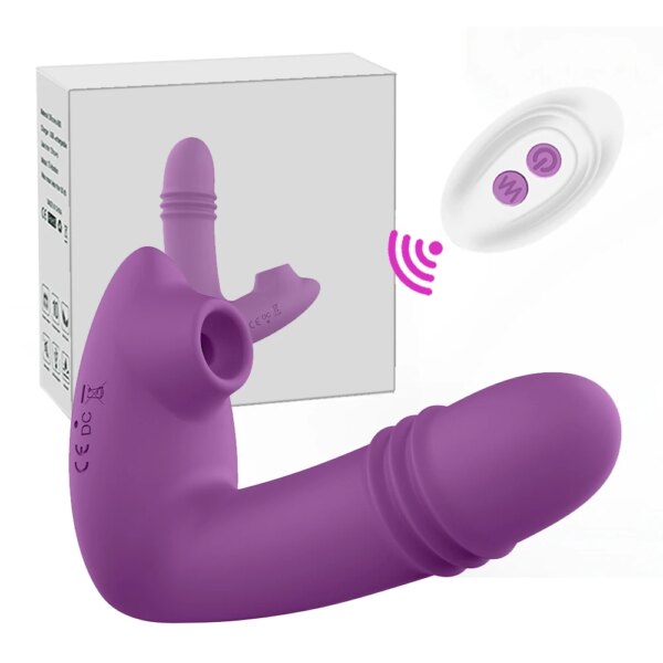 Remote Vibrator Telescopic Sucking Vagina G Spot Massager Clitoris Stimulator Female Masturbators Dildo For Women Sex Toys