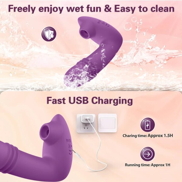 Remote Vibrator Telescopic Sucking Vagina G Spot Massager Clitoris Stimulator Female Masturbators Dildo For Women Sex Toys