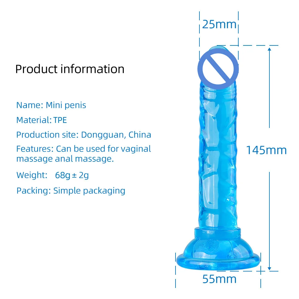 Realistic Mini Jelly Dildo Silicone Penis with Suction Cup G Spot Butt Plug Anal Toys Sex Toys for Women Female Masturbation