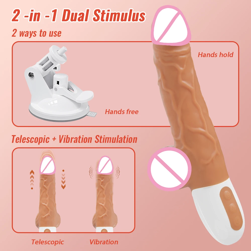 Sex Machine Telescopic Dildo Vibrator Automatic Thrust Massager Female G-spot Vaginal Stimulation Masturbation Tools for Women Sex Machine Telescopic Dildo Vibrator Automatic Thrust Massager Female G-spot Vaginal Stimulation Masturbation Tools for Women