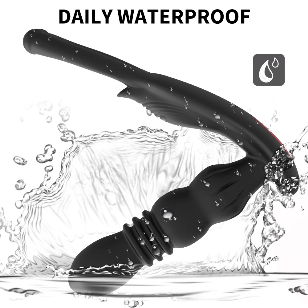 Telescopic Male Prostate Massager Silicone Dildo Vibrator Female Sex Toys for Women Men Remote Control Anal Butt Plug Vibrators