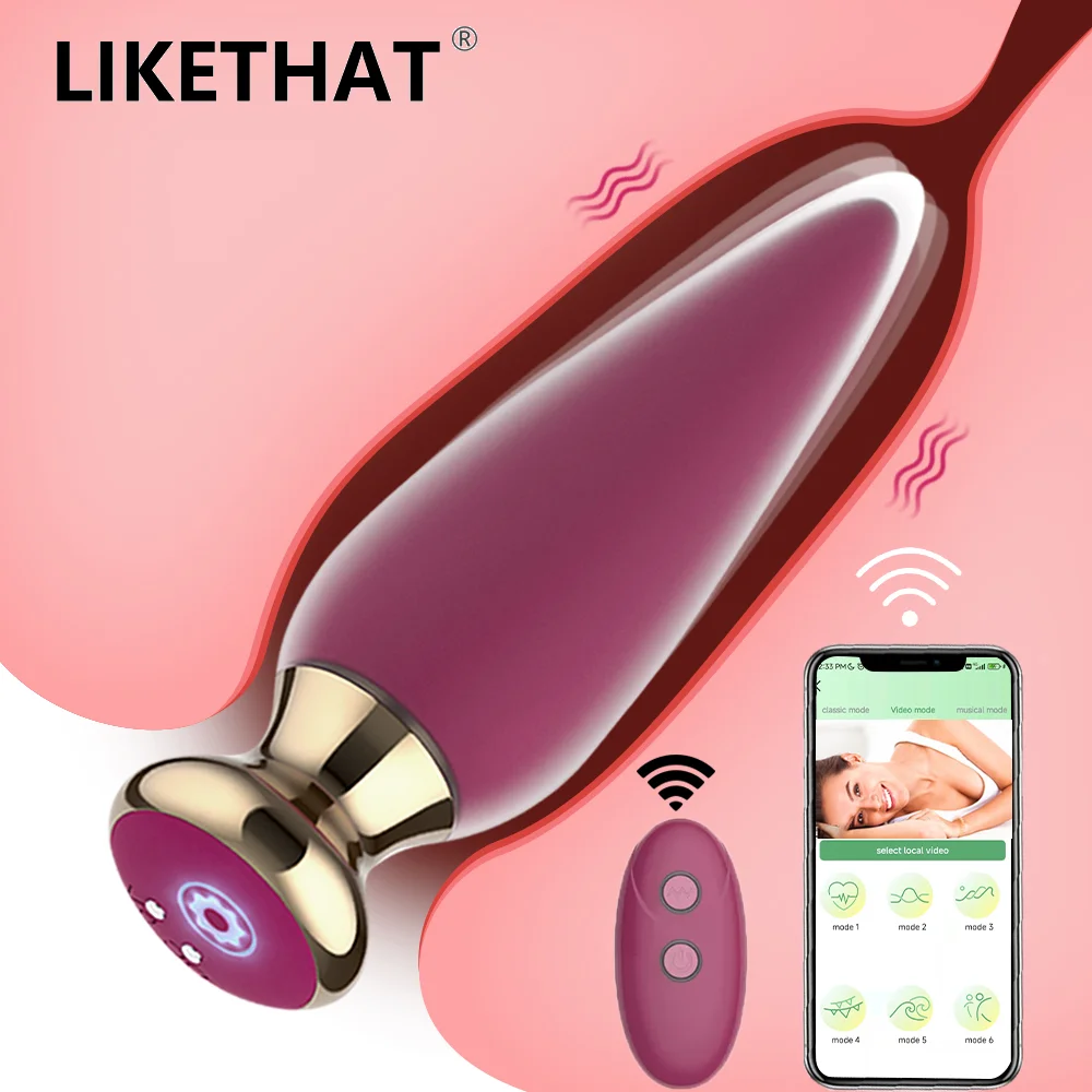 Bluetooth Anal Vibrator Wireless APP Remote Anal Plug Sex Toy For Men Women G-spot Dildo Vibrator Butt Plugs Prostate Massager