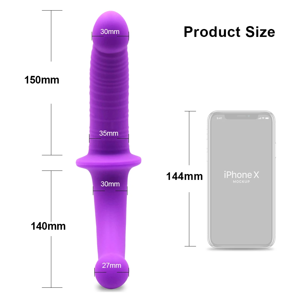 Strapless Strap-on Realistic Silicone Dildo for Anal Vagina Stimulation Double Side Adult Sex Toy for Male Female Lesbian Couple Strapless Strap-on Realistic Silicone Dildo for Anal Vagina Stimulation Double Side Adult Sex Toy for Male Female Lesbian Couple