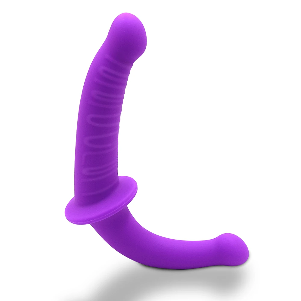 Strapless Strap-on Realistic Silicone Dildo for Anal Vagina Stimulation Double Side Adult Sex Toy for Male Female Lesbian Couple Strapless Strap-on Realistic Silicone Dildo for Anal Vagina Stimulation Double Side Adult Sex Toy for Male Female Lesbian Couple