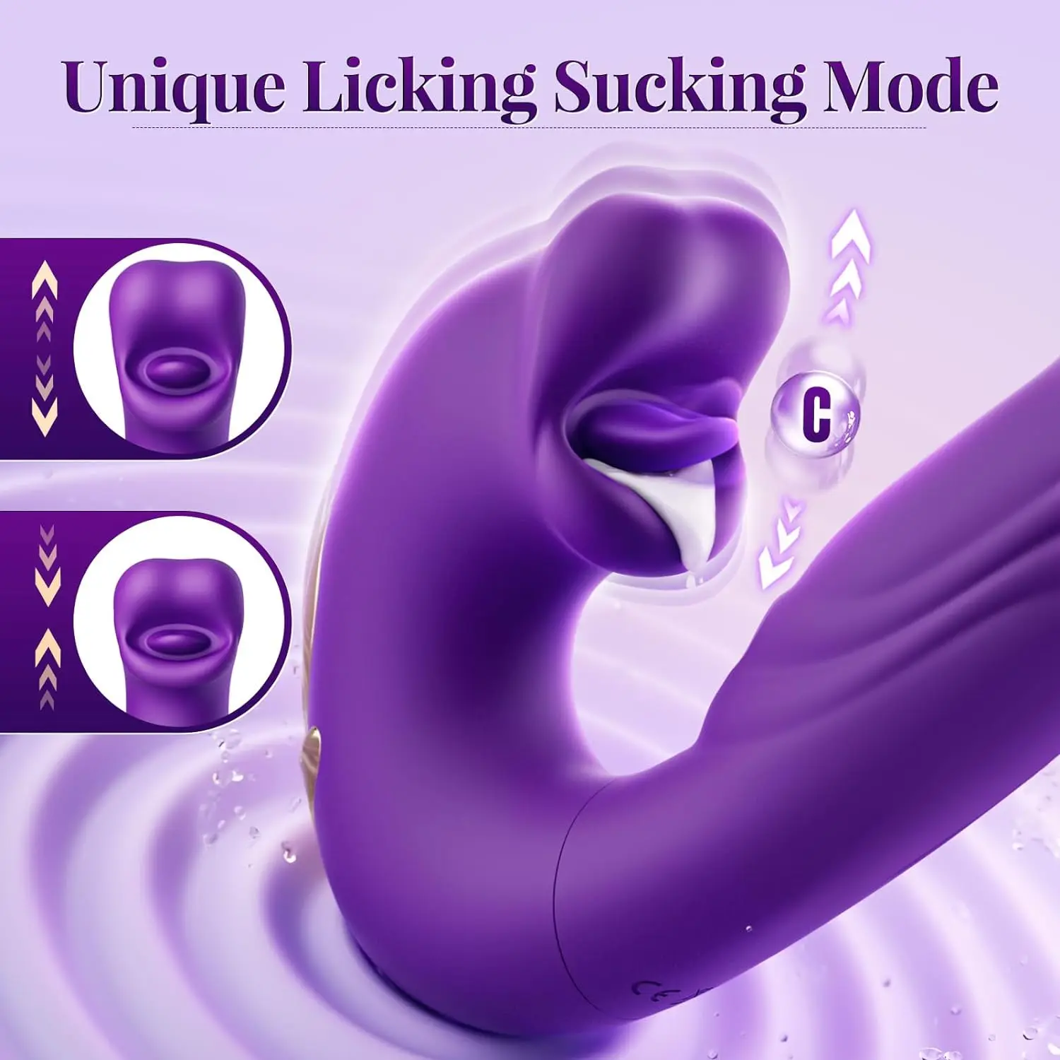 Finger Flapping Mouth Vibrator G Spot Tongue Vibrating Massager Clitoral Stimulation Realistic Dildo Anal Sex Toys for Women