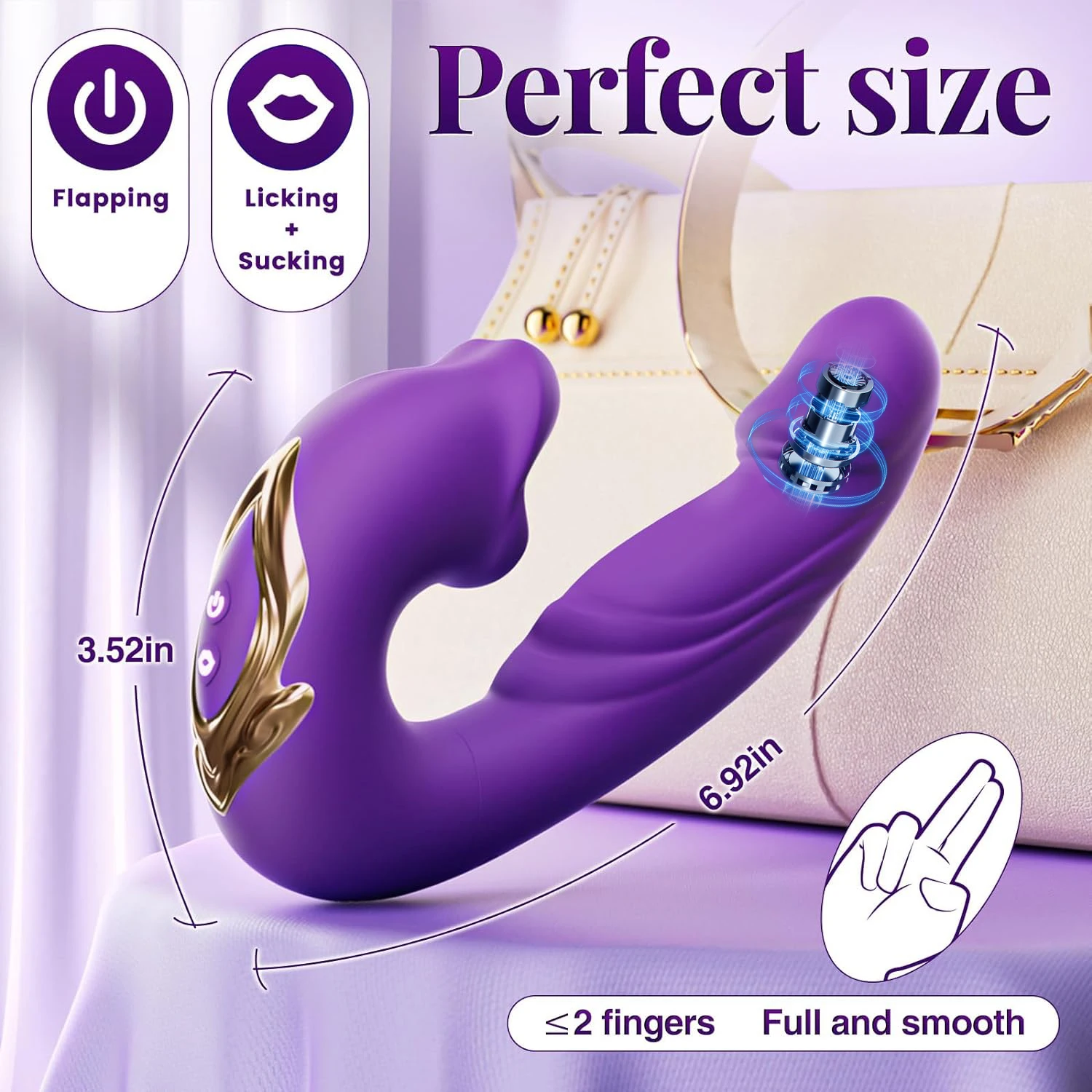 Finger Flapping Mouth Vibrator G Spot Tongue Vibrating Massager Clitoral Stimulation Realistic Dildo Anal Sex Toys for Women