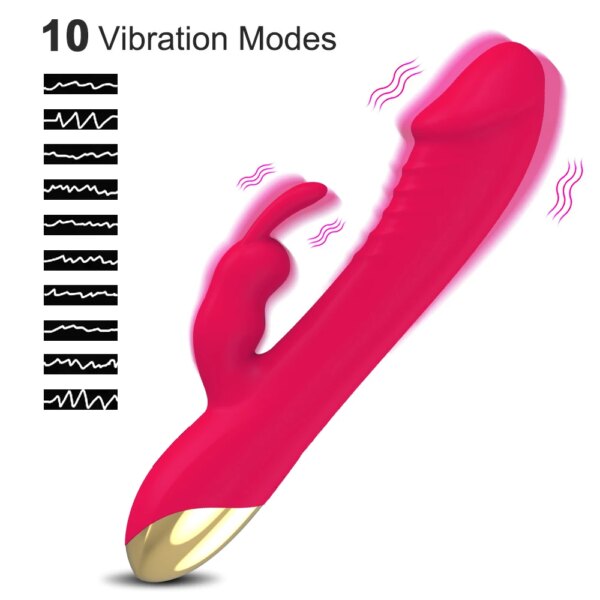 Dildo Vibrators for Women with Clit Stimulator 2 in 1 Clitoris Vaginal Anal Massager Machine Sex Toys for Couple Adults Good 18+
