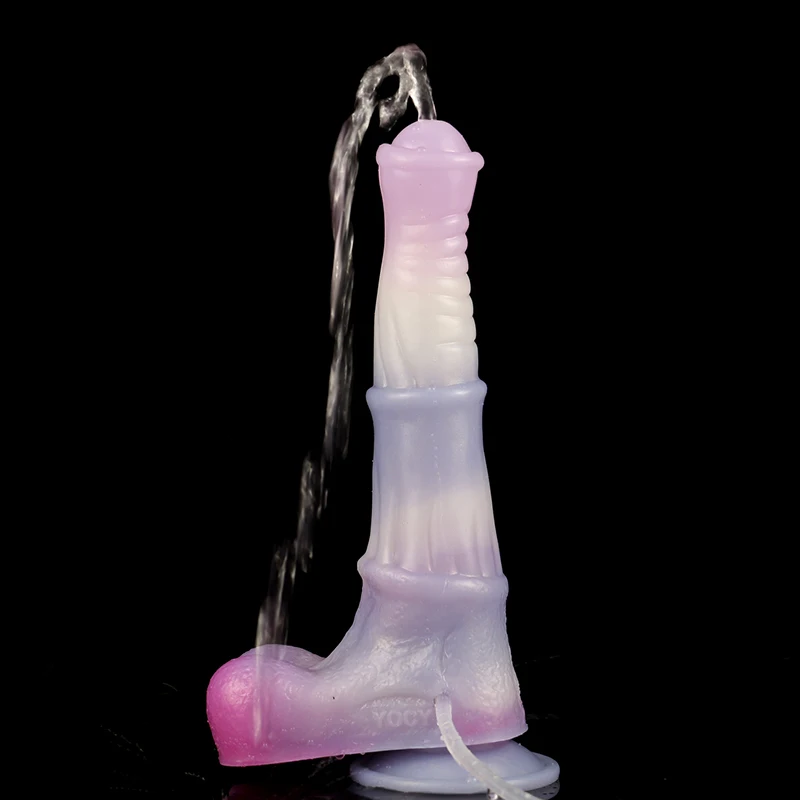 YOCY Realistic Horse Dildo Ejaculating Stimulaotr Adult Toy For Men Cock Dick With Sucker Silicone Fantasy Animal Penis Sex Shop